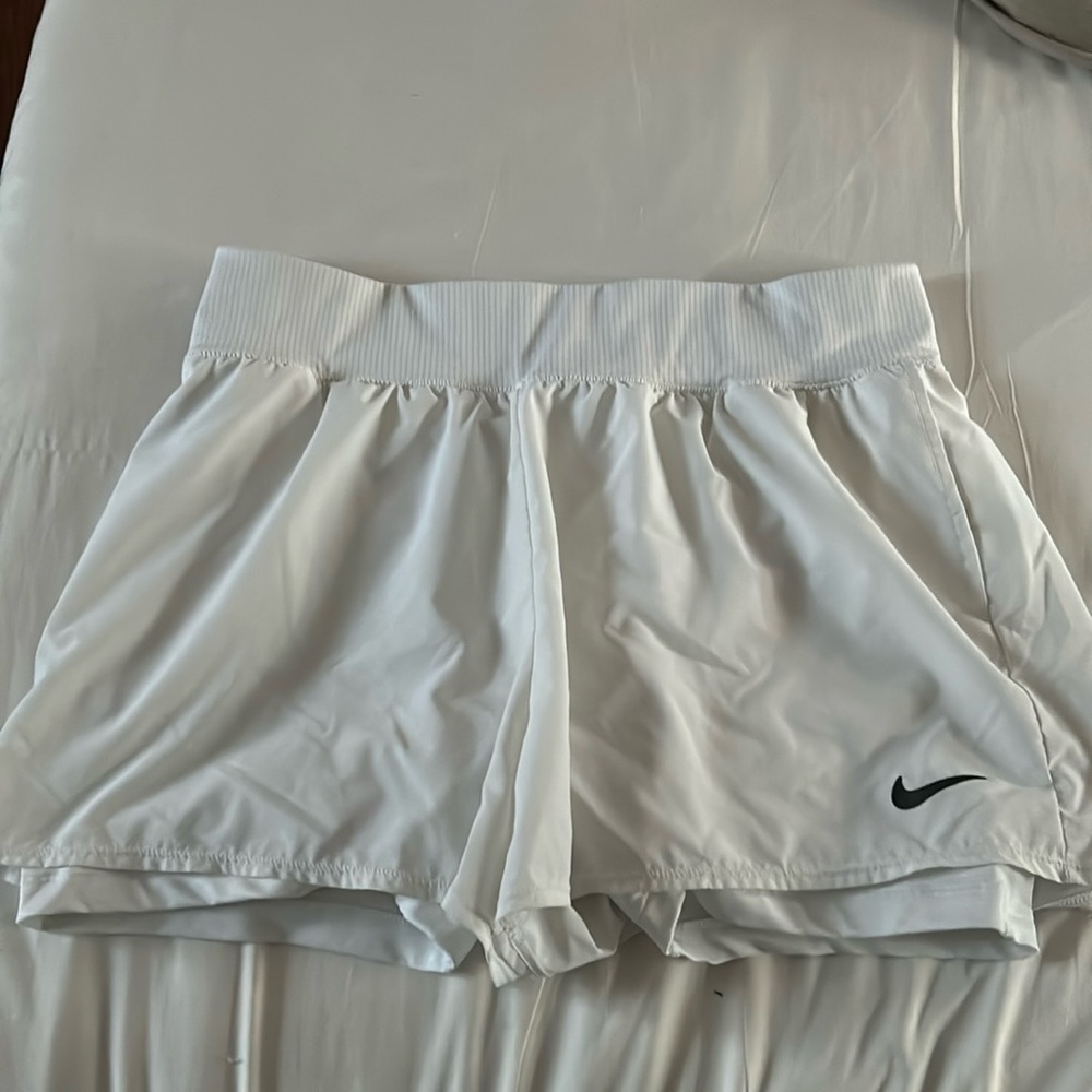 White Nike sport shorts